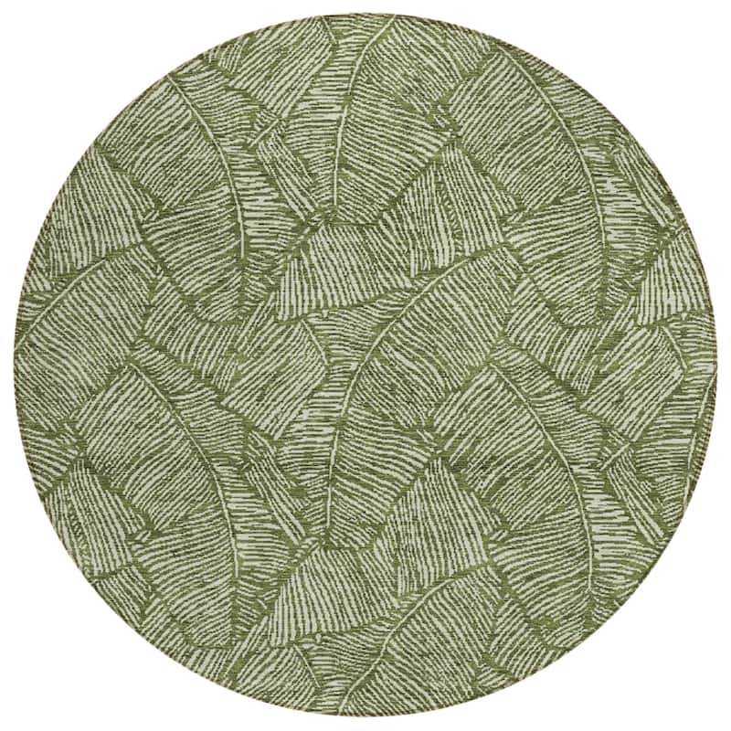 HomeRoots Floral Transitional Rectangle Outdoor Rug