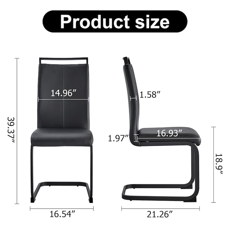 Upholstery Dining Chairs Side Chairs Set of 2 - Black