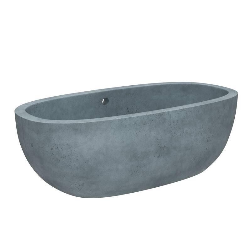 Avalon NativeStone Freestanding Soaking Tub - 72" - Ocean