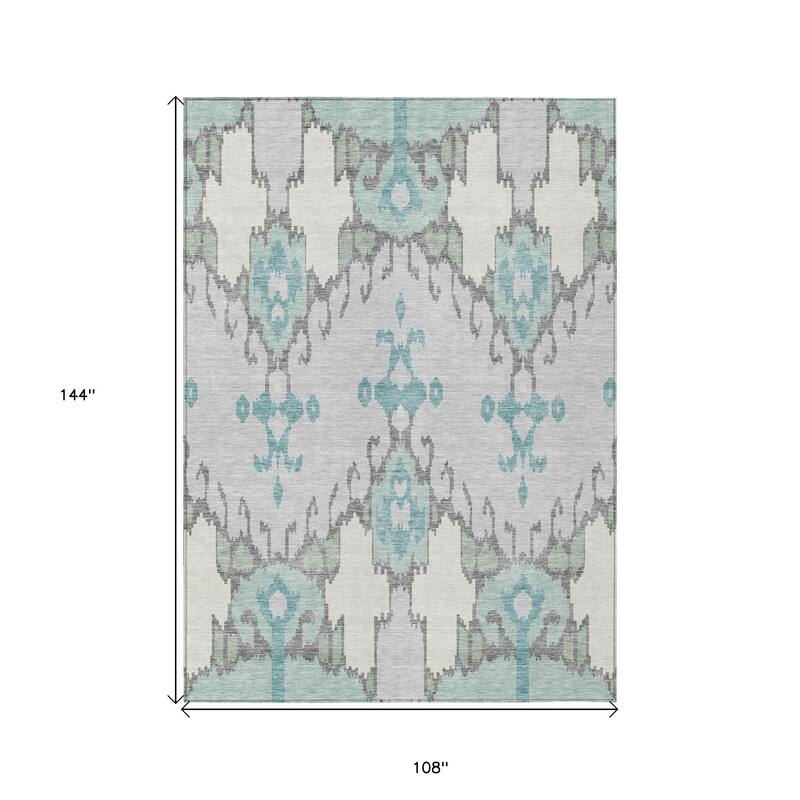 HomeRoots Ikat Transitional Rectangle Outdoor Rug