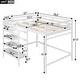 preview thumbnail 20 of 32, Transitional Style Multifunctional Wood Loft Bed Frame with Storage Wardrobe and Staircase,Full