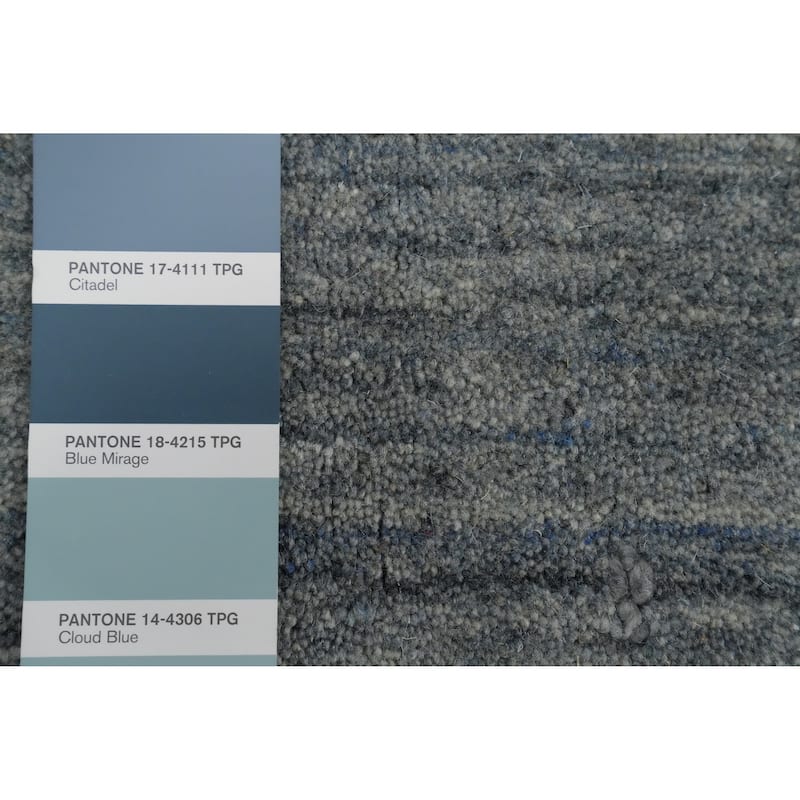 Hand Knotted Oriental 100% Wool Carpet Tribal Animal Pictorial Greys & Charcoal Gabbeh Area Rug - 9' 1'' X 9' 0''