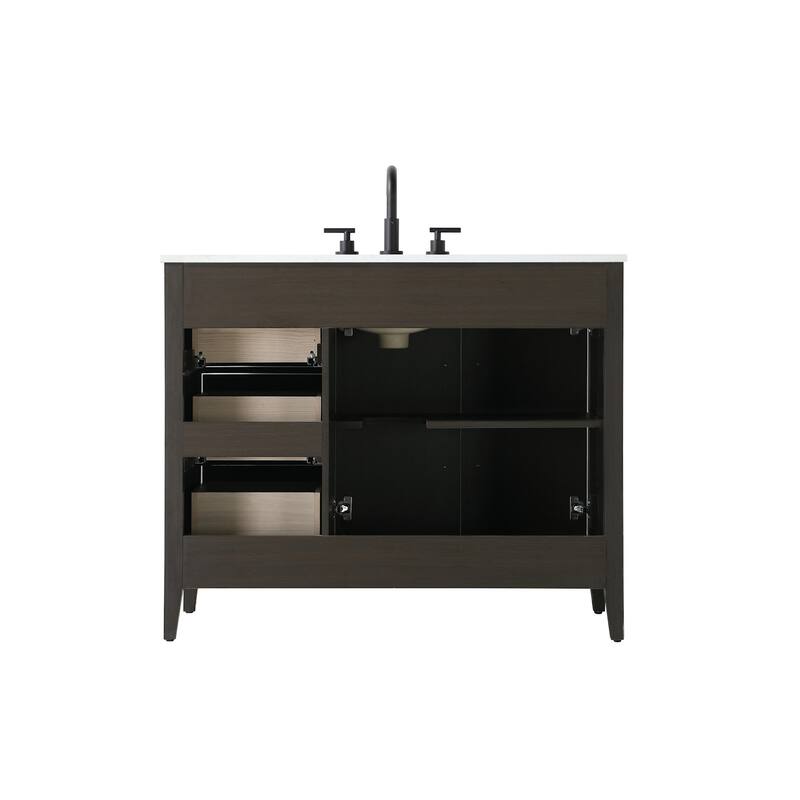 Elegant Lighting VF29342 Millie 42" Free Standing Single Basin Vanity