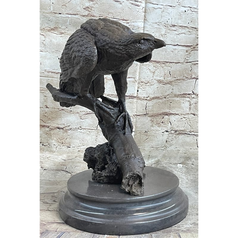 Handmade 100 Percent Real Bronze Statue American Bald Eagle Figure Sculpture Figurine