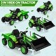 preview thumbnail 17 of 26, 3 in 1 Ride On Tractor with Trailer, 12V Kids Electric Vehicles Ride On Toy