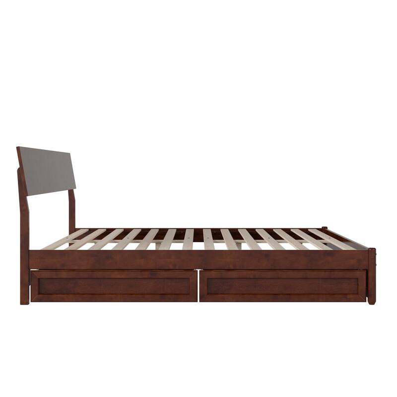 Norla Wood Platform Bed with Storage Drawers