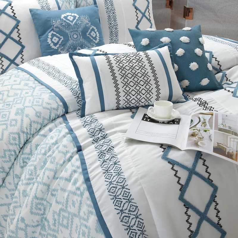 Nanshing Trina Embroidered 7-Piece Comforter Set