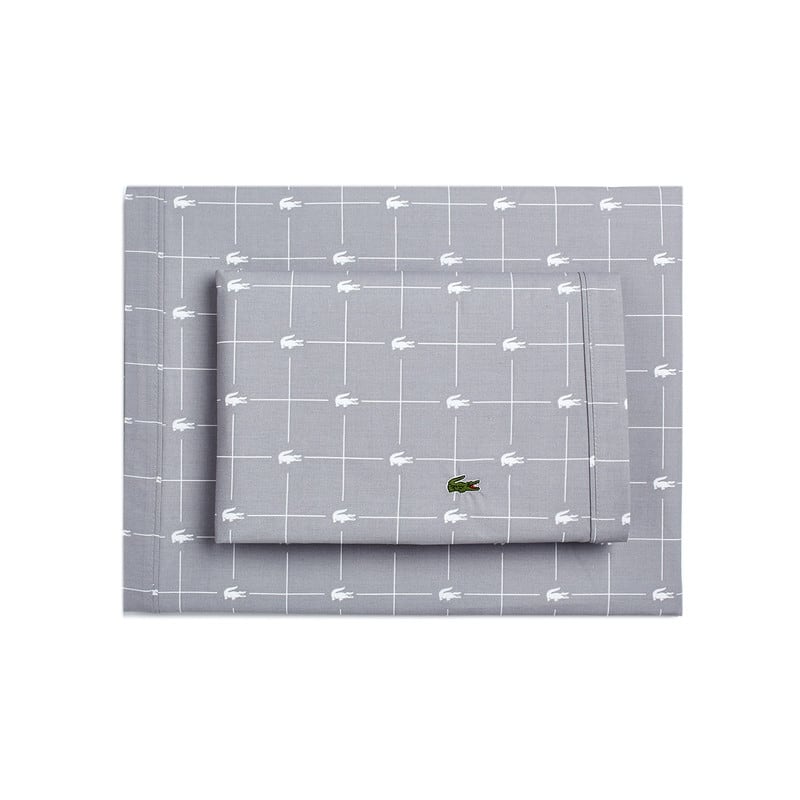 Lacoste Slice Geometric Percale Cotton Sheet Set