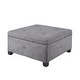 preview thumbnail 10 of 21, Madison Park Della Soft Close Storage Ottoman