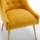 preview thumbnail 23 of 106, SEYNAR Modern Dining Chairs Set of 6, Velvet Accent Chair Tufted Back Armless Chair with Back Pull