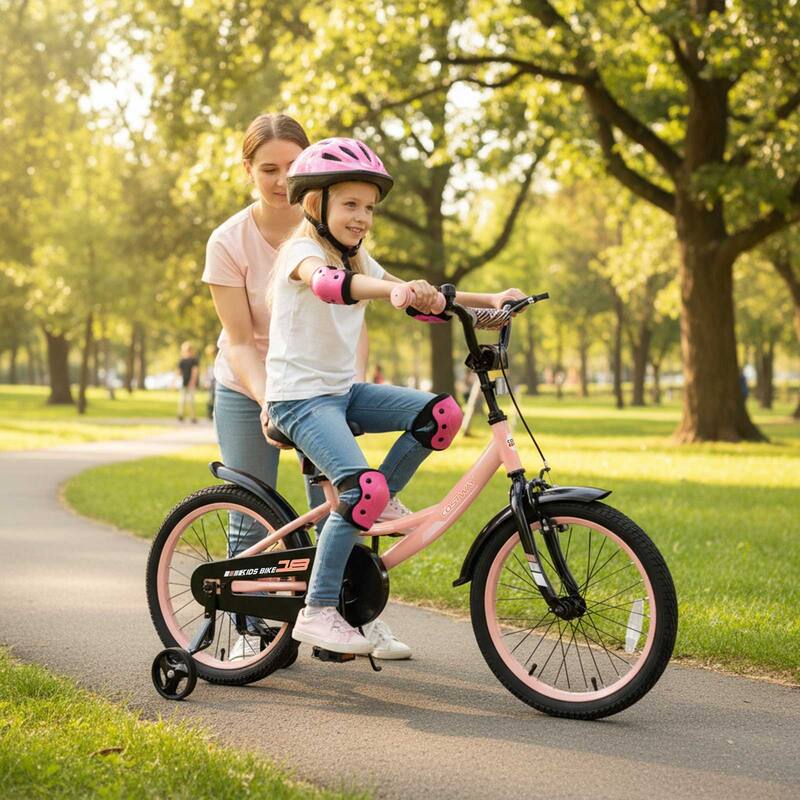 Costway 14" Kids Bike with Removable Training Wheels Adjustable Seat & - See Details