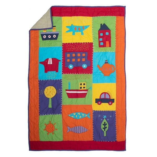 slide 1 of 1, Cottage Home Handmade Patchwork Baby Quilt