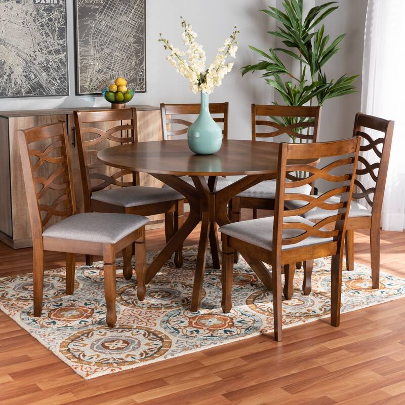 Mila Modern and Contemporary 7-Piece Dining Set