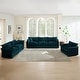 preview thumbnail 155 of 162, Cloud Chenille Upholstered Modular Sectional Sofa with DIY Combination Design Blue 3-Seater Sofa+2-Seater Sofa+Accent Chairs