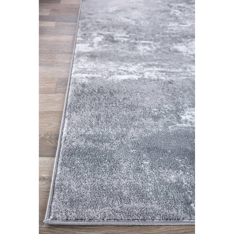 World Rug Gallery Distressed Abstract Watercolor Area Rug