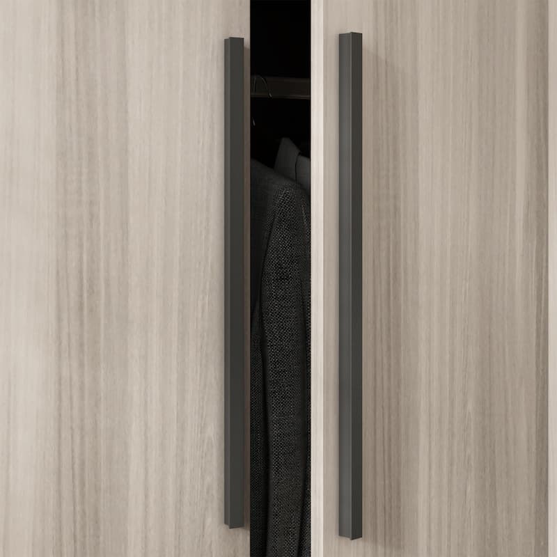 Modern Freestanding Solid Wood Wardrobe Closet With Storage Shelves