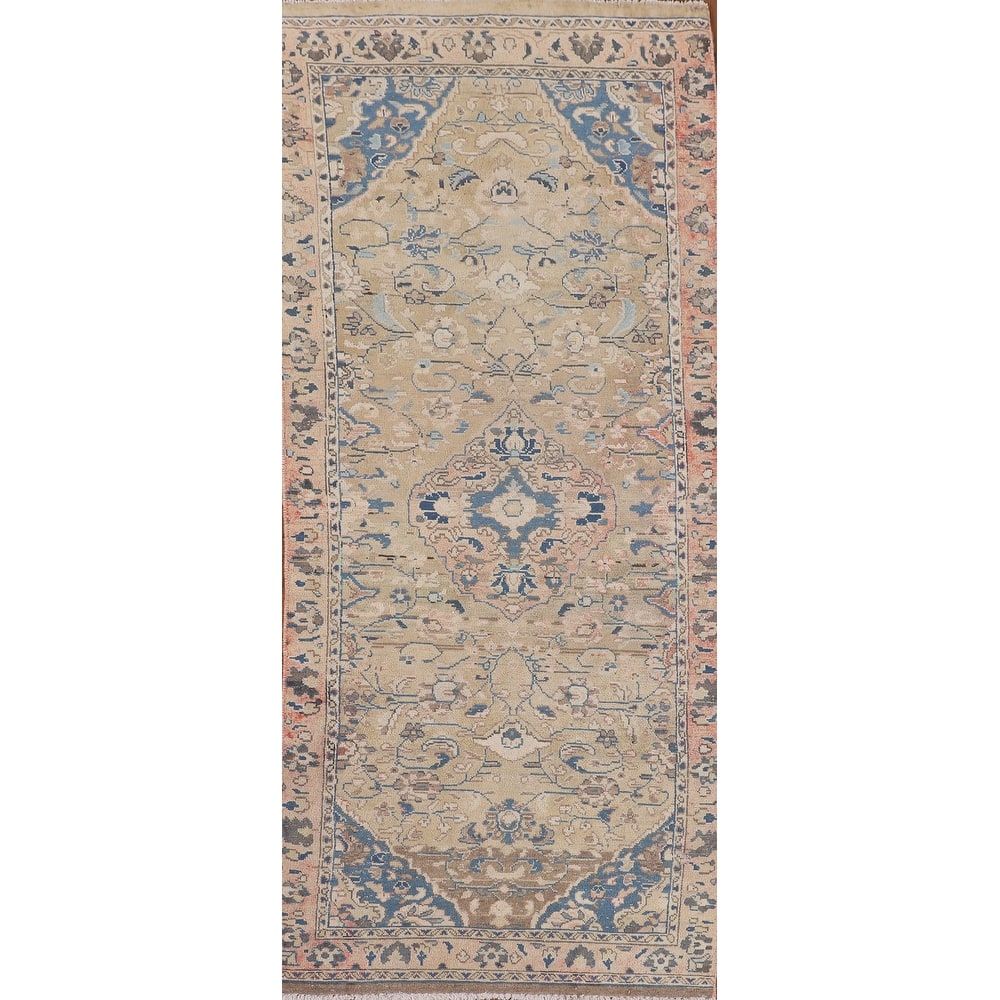Sarouk Persian Vintage Runner Rug Hand-Knotted Wool Carpet - 3'1" x 8'11"