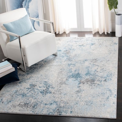 SAFAVIEH Tulum Ilze Modern Abstract Rug - Ivory/Blue - 6' x 9'