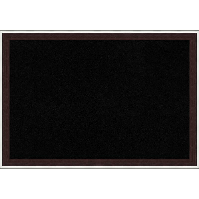 Maya Espresso Silver Framed Cork Board - Bulletin Board, Organization Board, Pin Board