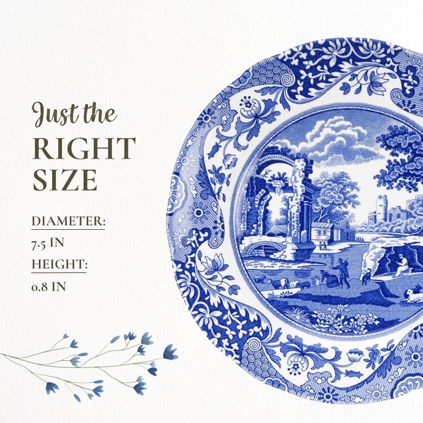 Spode Set of 4 Blue Italian Plates - Bed Bath & Beyond - 38394858