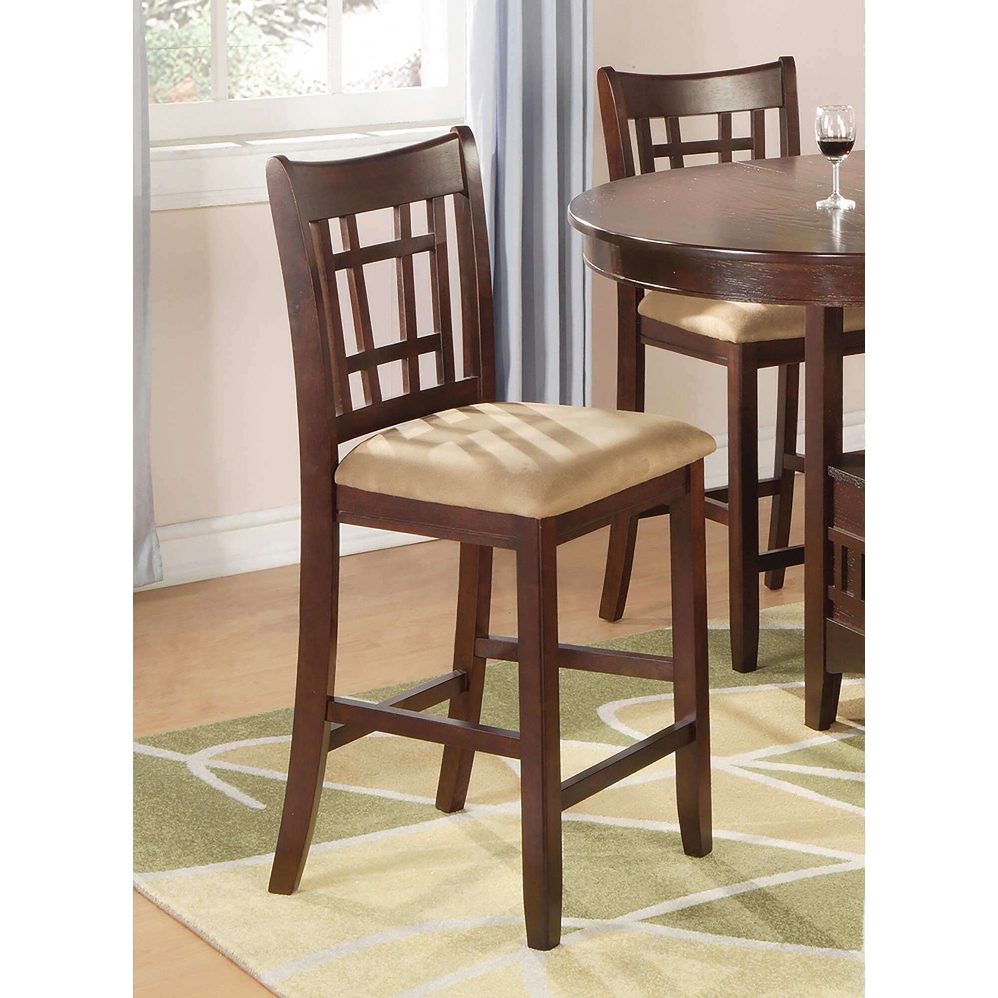 Tan counter shop height stools