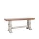 preview thumbnail 25 of 42, Eleanor Two-Tone Trestle Leg Wood Dining Bench by iNSPIRE Q Classic Oak Top with Antique White Base
