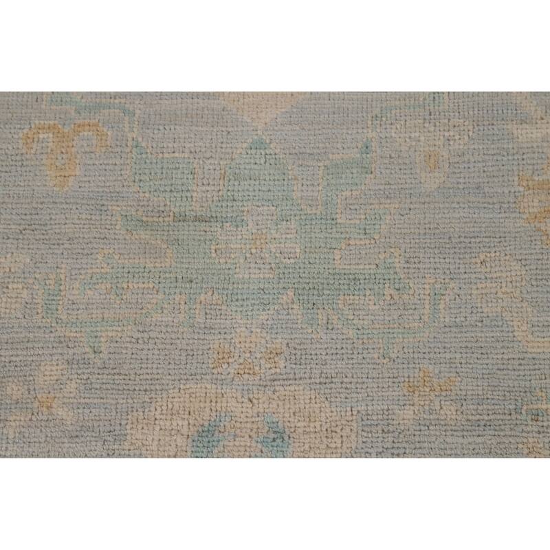 Vegetable Dye Oushak Turkish Rug Handmade Oriental Wool Carpet - 5'0"x 6'11"