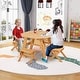 preview thumbnail 15 of 19, Costway Kids Wooden Table Set with Octagon Table 4 Stools & Removable - See Details