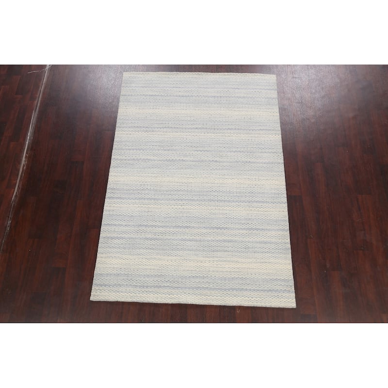 Geometric Modern Moroccan Oriental Foyer Area Rug Wool Hand-knotted - 5'3" x 7'8"