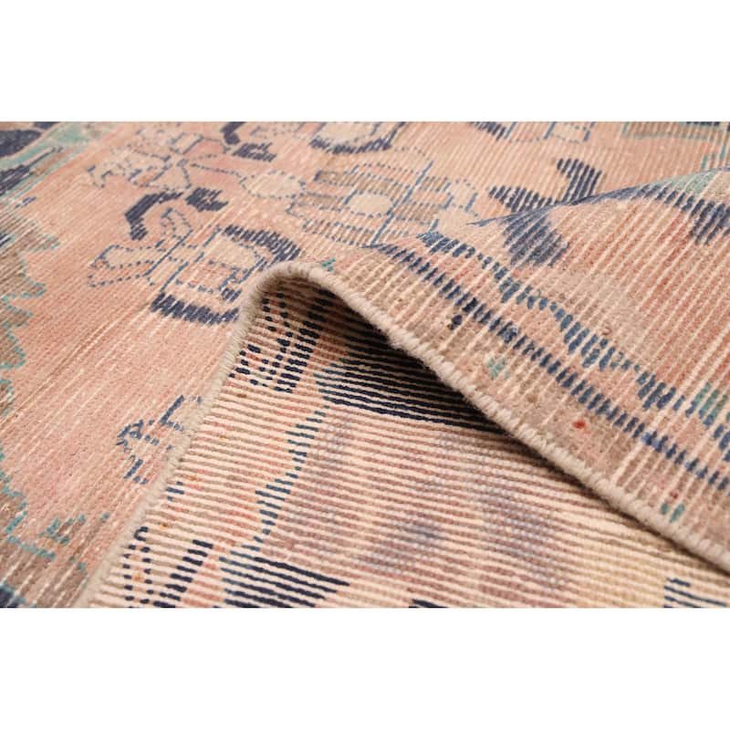 ECARPETGALLERY Hand-knotted Antalya Vintage Navy Wool Rug - 4'3 x 6'6