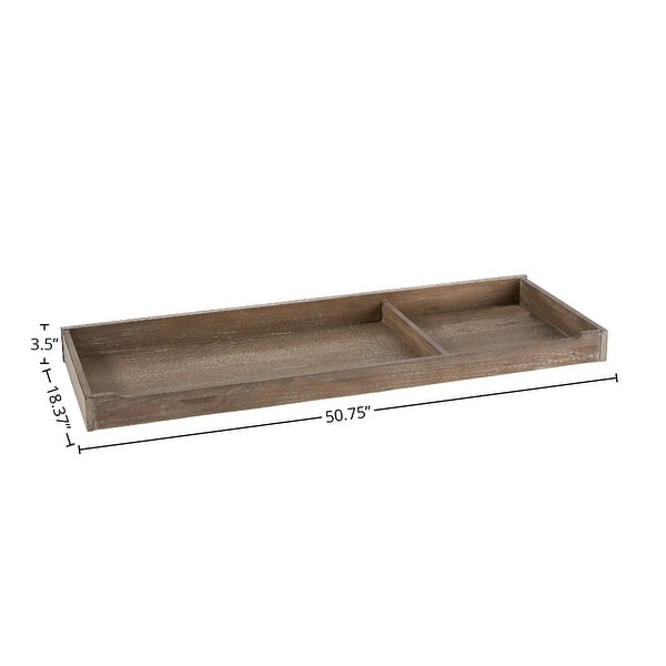 Leland 51" Wide Changing Tray, Sandwash Gray