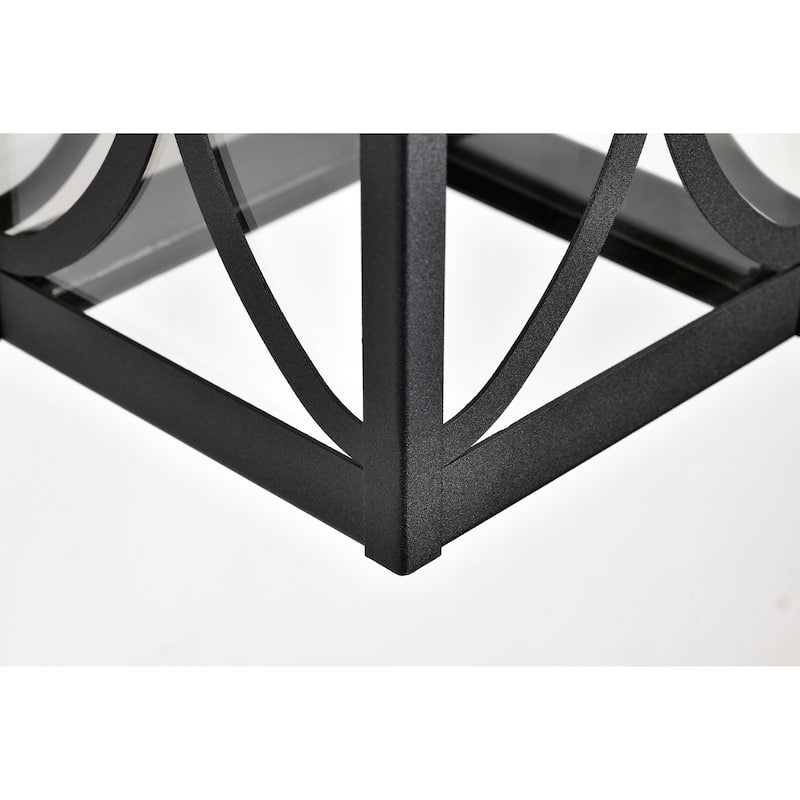 Oaklyn 1 Light Medium Wall Lantern Matte Black with Clear Glass