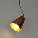 preview thumbnail 6 of 12, Patiy Mid-century Modern Gold Pendant Lights 1-light Dimmable Island Lighting with Metal Shade