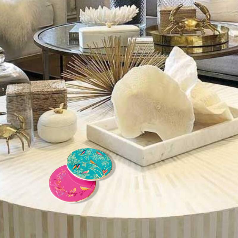 Portmeirion Sara Miller London Chelsea Coaster Set of 4 4 inch Bed