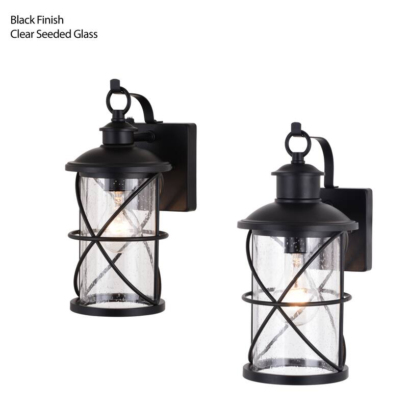Adams 1 Light Dusk to Dawn Outdoor Wall Lantern Clear Glass