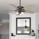 preview thumbnail 1 of 11, Hunter 52" Crestfield Ceiling Fan with LED Light Kit and Handheld Remote - Casual, Farmhouse, Transitional, Rustic Noble Bronze