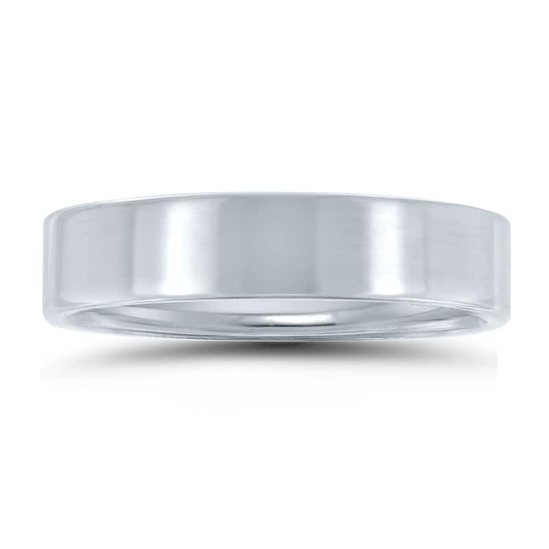 5mm Flat Comfort Fit Wedding Band in 950 Platinum