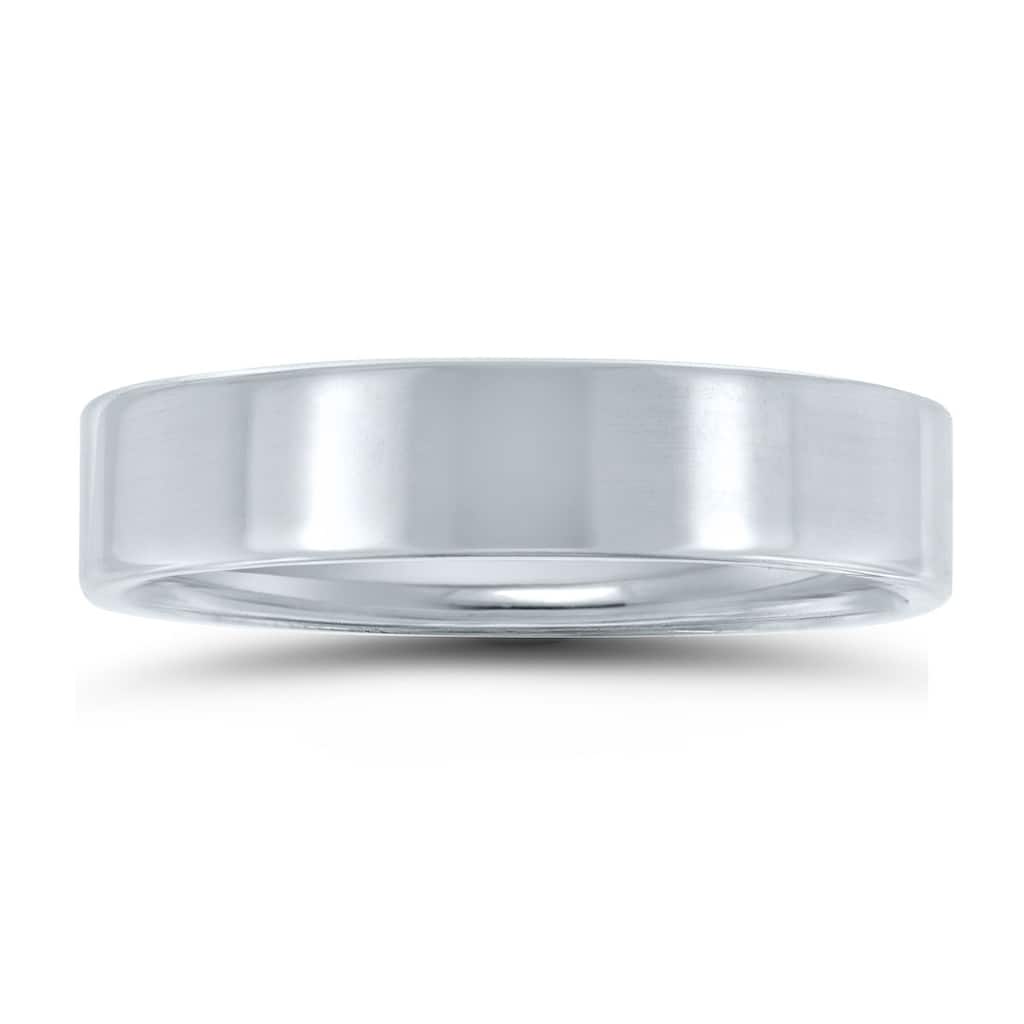 5mm Flat Comfort Fit Wedding Band in 950 Platinum