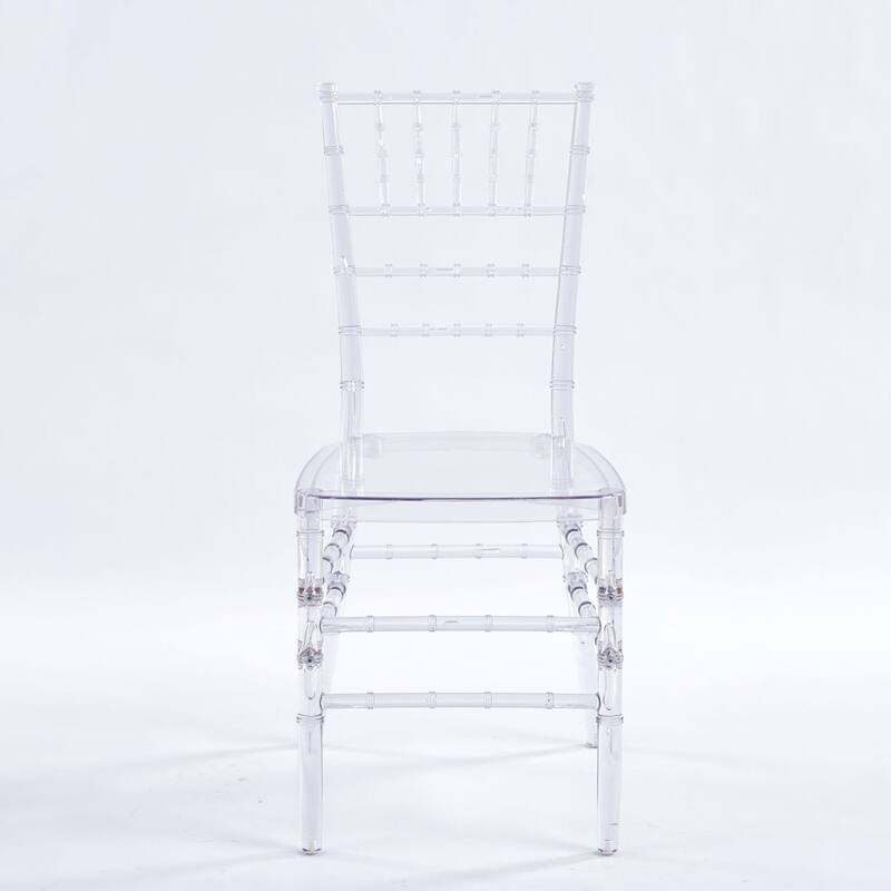 Transparent Plastic Parsons chair Set of 4 - 19.68" x 18.30"