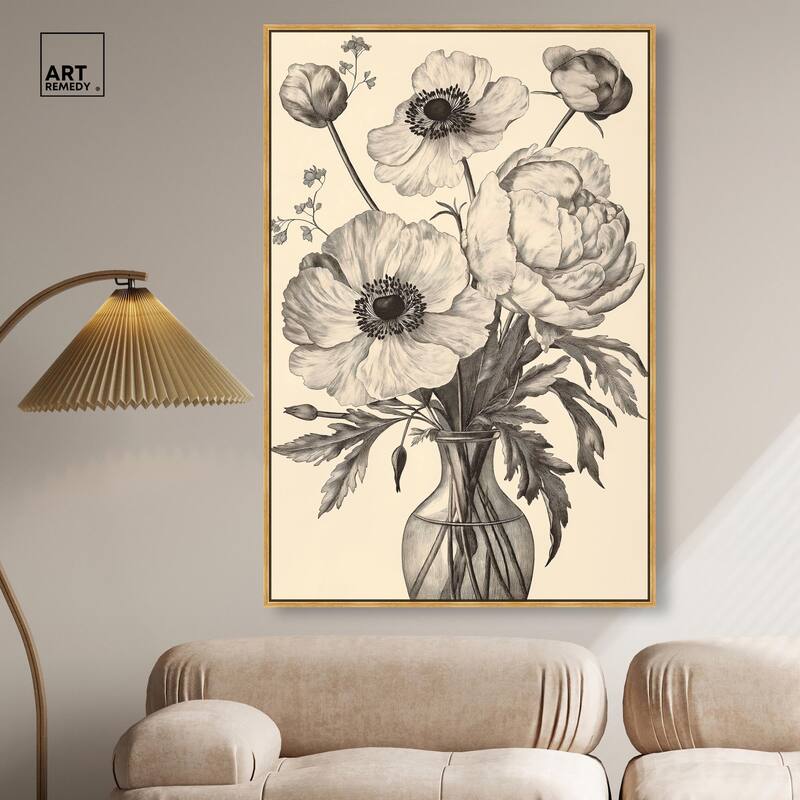 Vase of Vellum Canvas by Art Remedy