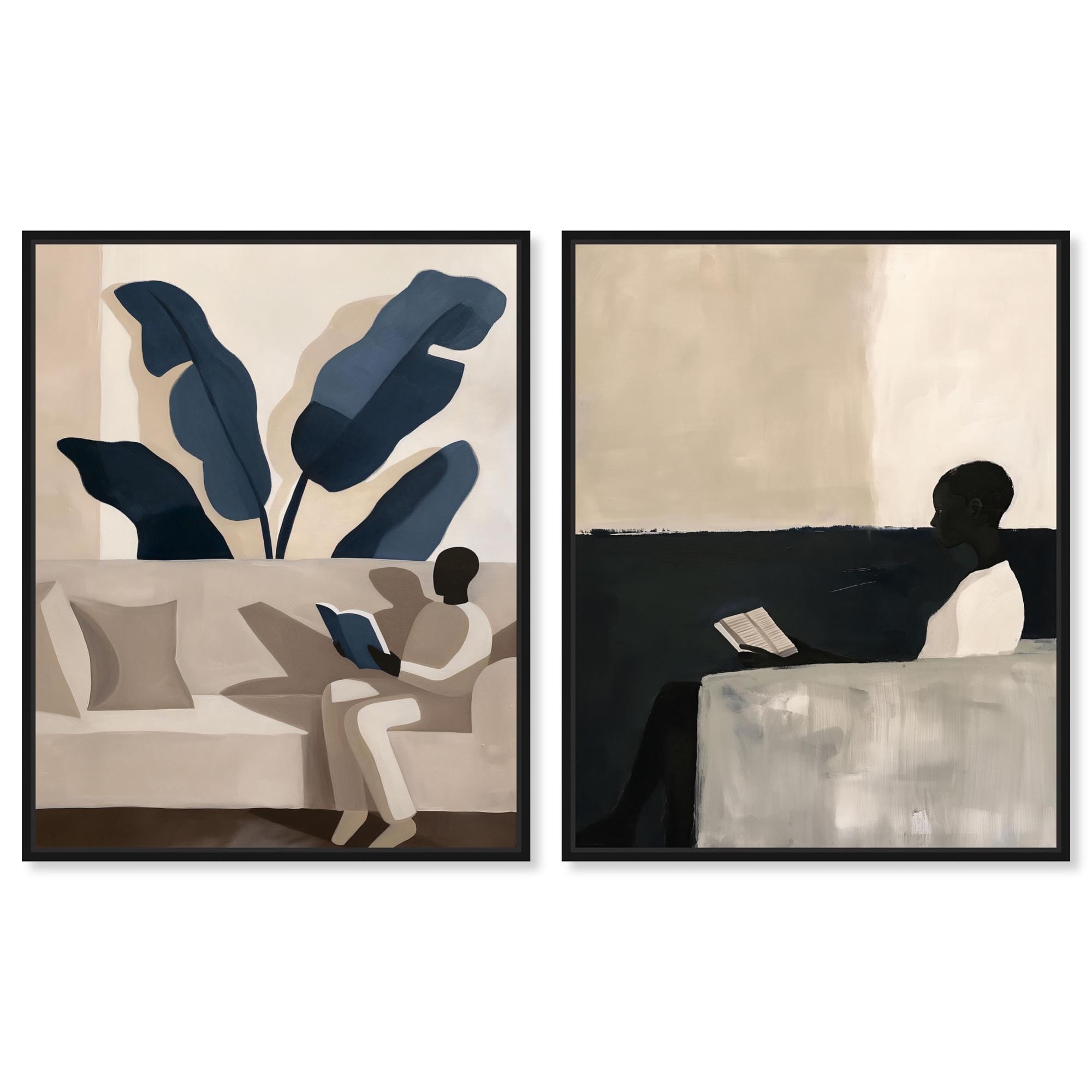 Golden Luxe Glam Boho Wall Decor Set of 2 Canvas Print by Art Remedy