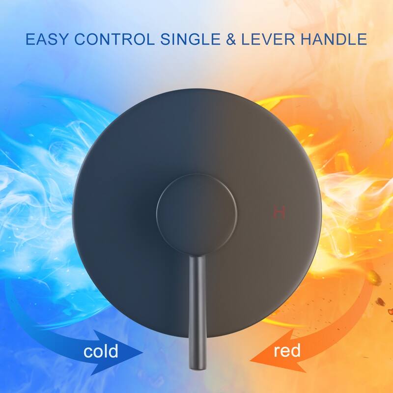 WOWOW Single Handle 5-Spray Patterns Shower Faucet with Valve