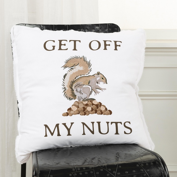 Get Off My Nuts Throw Pillow On Sale Bed Bath Beyond 36001388