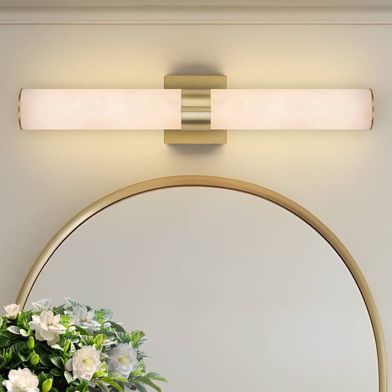 Starsky LED Dimmable Real Alabaster Cylindrical Wall Sconce