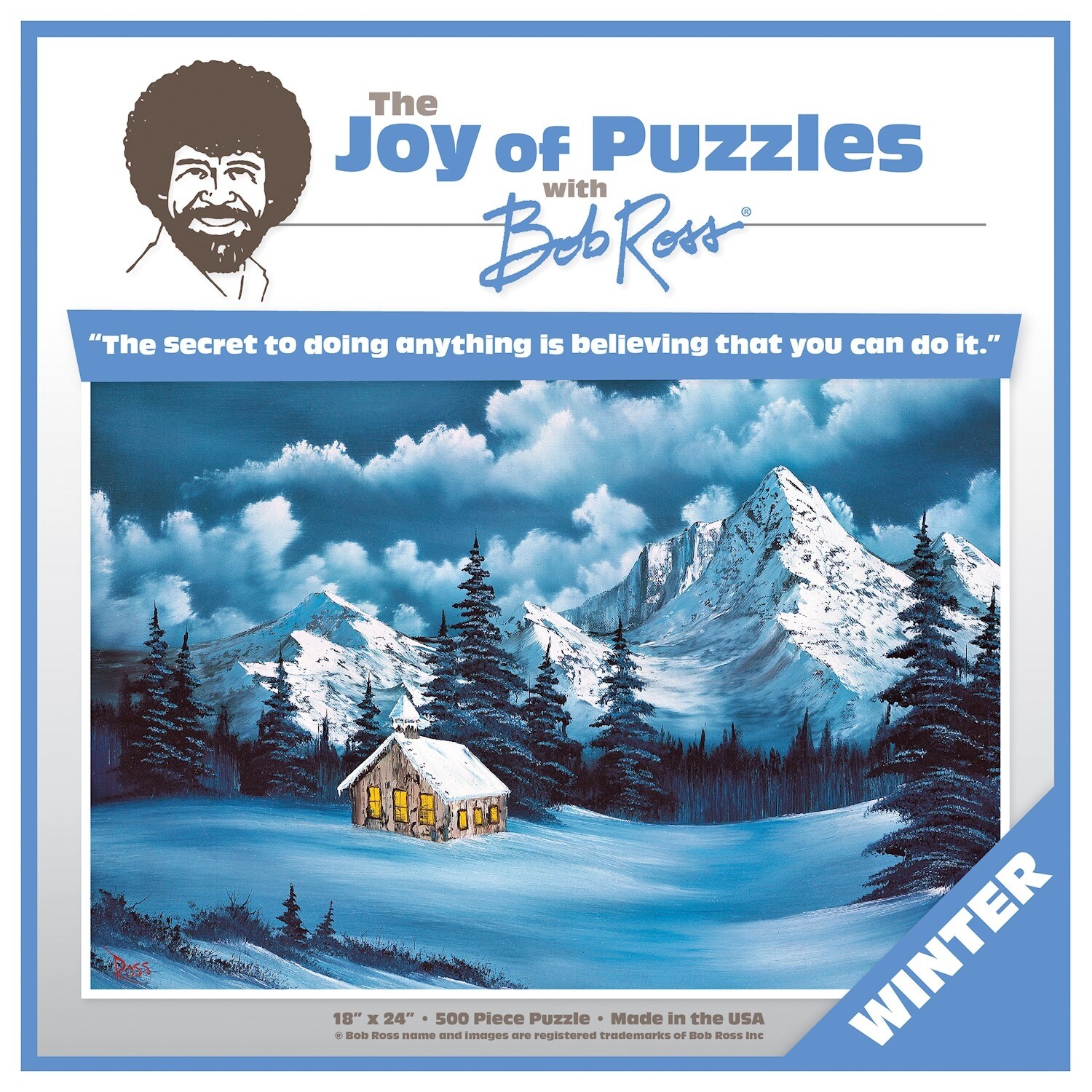 Shop Wellspring Bob Ross Puzzle Winter The Joy Of Puzzles Jigsaw