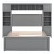 preview thumbnail 97 of 105, Modern Platform Bed with Integrated Cabinet, Trundle Bed and Drawers