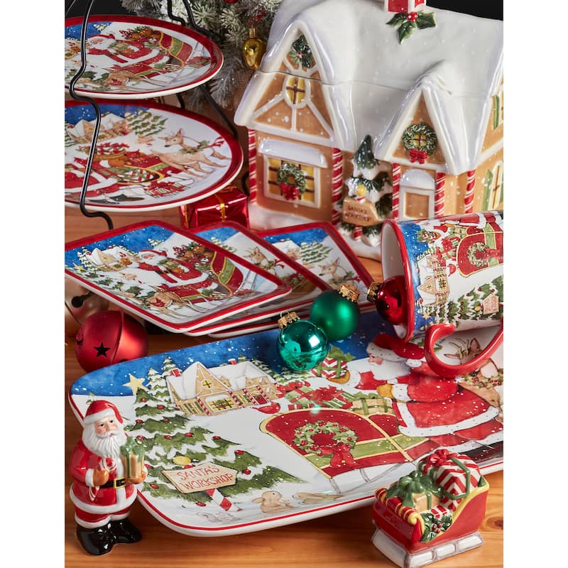 Certified International Santa's Workshop 16 Pc. Dinnerware Set, Service for 4