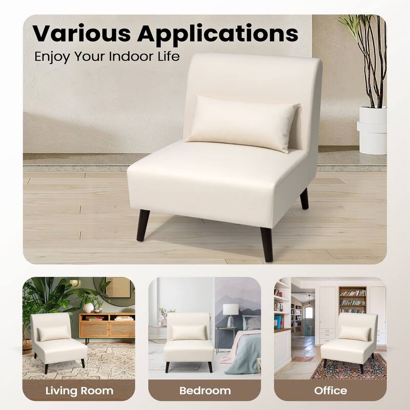 Pellebant Accent Chair Upholstered Lounge Couch Sofa for Bedroom Living Room