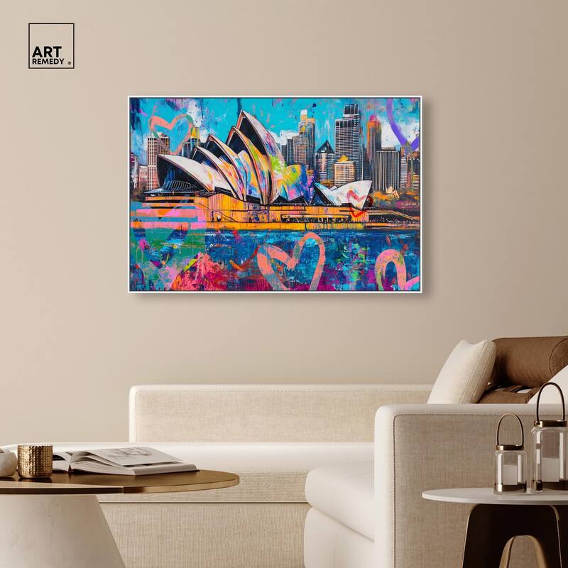 Sydney Opera Graffiti Canvas by Art Remedy