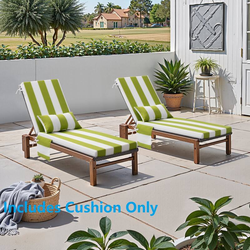 Outdoor Lounge Chair Cushions Patio Chaise Lounge Chair Seat Cushion with Pillow